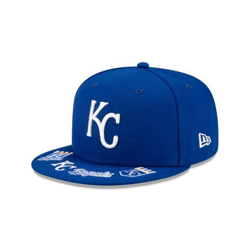 MLB Kansas City Royals Visor Hit 59Fifty Fitted (MXB7774) - Blue New Era Caps